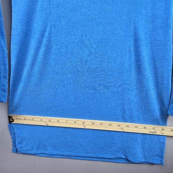 LIONESS Long Sleeve Montana Mini Dress Open Back Blue Womens Size L - Picture 12 of 14